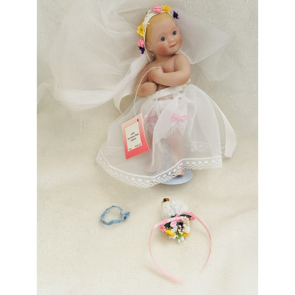 1995 Ashton Drake Calendar Babies - JUNE - June Bride with bouquet Collectible